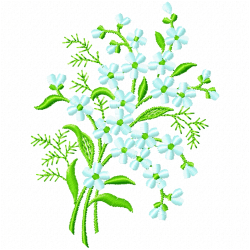 Flowers And Tree Embroidery Design 12